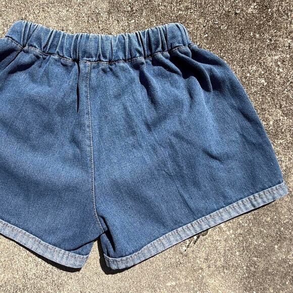 Paul Frank Y2K Denim Drawstring Shorts Julius Monkey Patch Medium - Picture 6 of 8